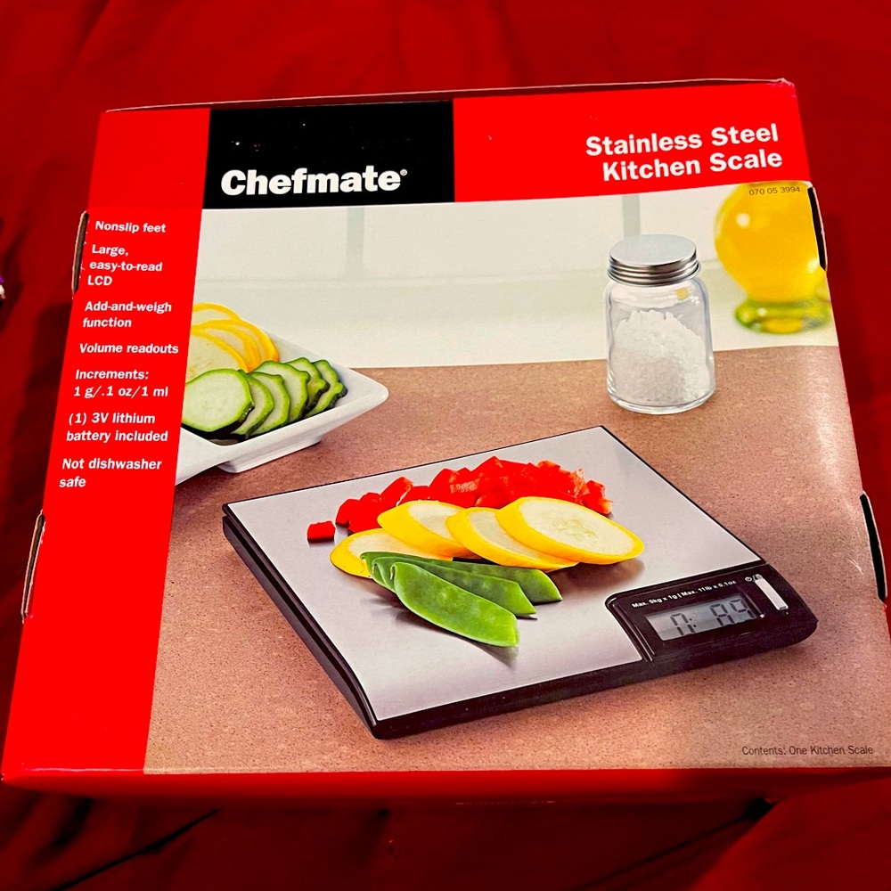 CHEFMATE STAINLESS STEEL KITCHEN SCALE